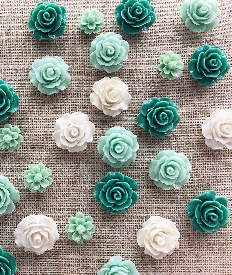 Temoyj 24Pcs Decorative Pushpins,Cork Board Tacks,Bulletin Board Tacks,Thumb Tack Decorative for CorkBoard, Office Organization or Home, Green - Image 2